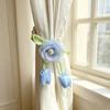 Beautifully Flowers Curtain Straps Magnetic Sheer Curtains Tiebacks Pearl Curtain Buckle  Bedroom