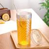 24OZ Creative Fish Scale Glass Straw Cup With Lid Transparent Glasses Mug Iced Coffee Cup For Juice Milk Tea Water Cup Drinkware
