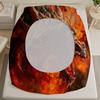 1pc Red Dragon Print Fitted Sheet 100% Polyester Durable Bedding Set Sheet for Home Bedroom Decoration Birthday Gift