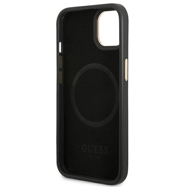 Guess Guhmp14Mu4Gprk Iphone 14 Plus / 15 Plus 6.7 Czarny/Black Hard Case 4G Logo Plate Magsafe