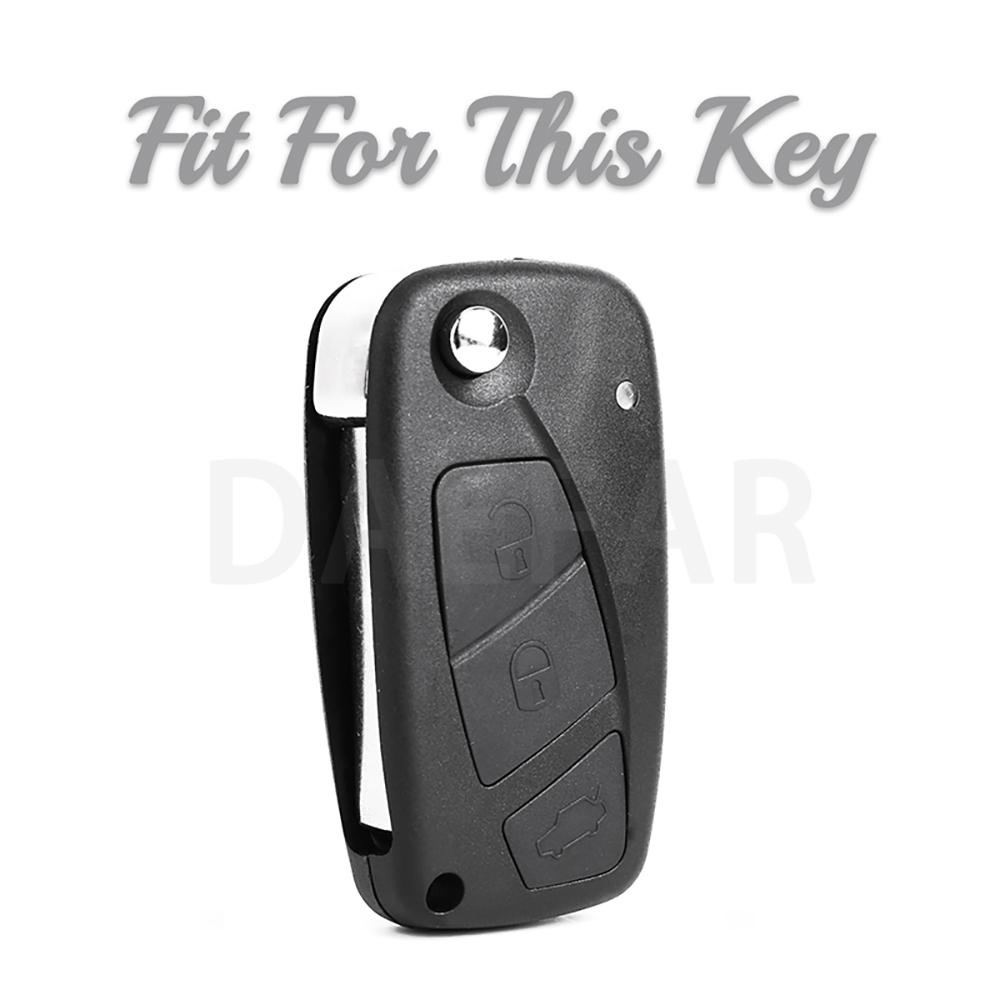 For FIAT Panda Stilo Punto Doblo Grande Bravo 500 Ducato Minibus TPU 3 Buttons Car Flip Key Case Cover Shell Fob Accessories
