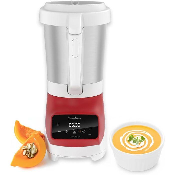Moulinex Soup&amp;Plus, Blender chauffant ,1100 W, capacité 2 litres, LM924500 bianco