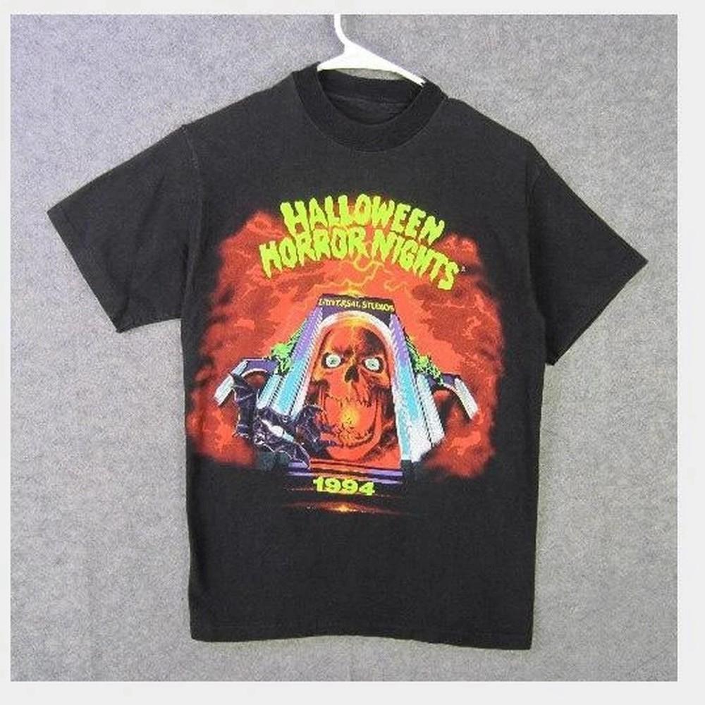 1994 Halloween Horror Nights horror short sleeve graphic black shirt VK00132 Unisex T-Shirt M