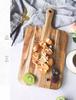 Acacia Wood Handle Cutting Board & Tray - Perfect for Pizza, Steak, Fruit, and Bread