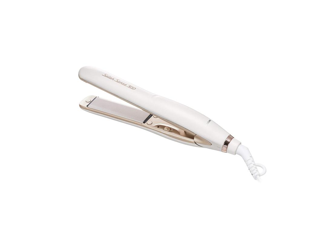 Kozumi Salon Sense 300 Silky Moist Hair Straightener, Mobile, International Compatible, White, KHS-8410/W