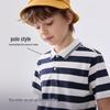 Balabala Boys' Striped Short Sleeve POLO Shirt