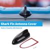 Shark Fin Antenna Cover Signal Roof Aerial for Car with Adhesive Base Dark Brown