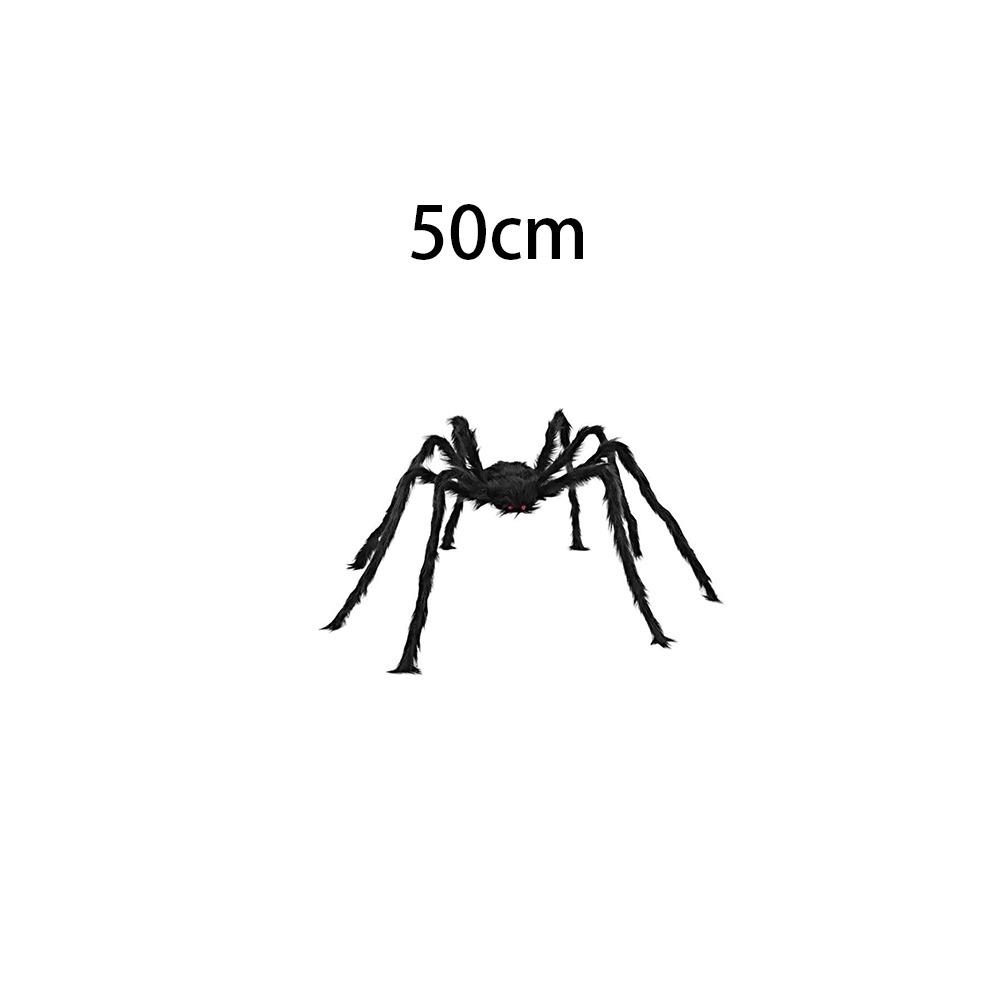 

Plush Decoration Large Black Spiders Simulation Giant Black Plush Spider Halloween 50cm