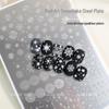 Snowflake Plaid Christmas Nail Art Stamping Plate Template