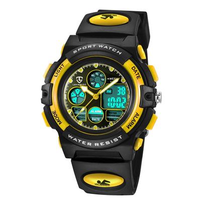 Kids Waterproof Sports Watch for Boys and Girls Analog Digital Multi-function Alarm Date Day Display Dual Time LED Display