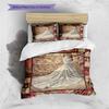 Cartoon Pattern Bedding Quilt Set Quilt Cover Pillowcase Home Decoration Birthday Gift (1 * Duvet Cover + 2 * Pillowcase, Without Core)