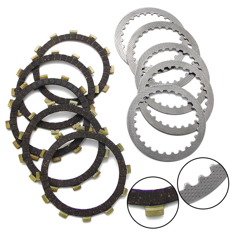 Clutch Friction Steel Plates Kit 21441‑12010 21451‑23000 For Suzuki AX100 A100 AX115 TS100 TC100 RV90 TS90 TM75 AC100 AS100
