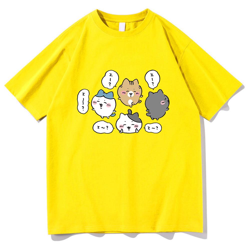 Chiikawa T Shirt Unisex /Women Harajuku Aesthetic Graphic Kawaii Tshirt Unisex Anime Cartoon Casual Oversize Sand Cotton Tees Shirts