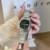 High-Value Simple Double Calendar Women'S Watch Light Luxury Steel Belt Watch Women'S Niche Square Round Light Luxury Quartz Watch Women