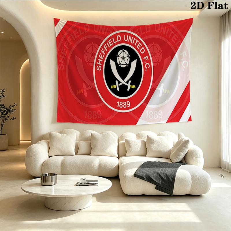 Sheffield United FC Wall tapestry, aesthetic printed fabric blanket, suitable for bedroom, living room, and home decor.