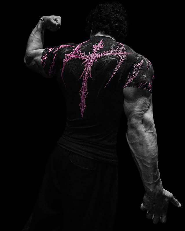 BreatheDivinity Venom Fitness Tricou Sport Unisex cu Uscare Rapidă, Strâmt