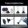 Angle Grinder Extension Set: Polisher for Metal & Wood Grinding, Rust Removal