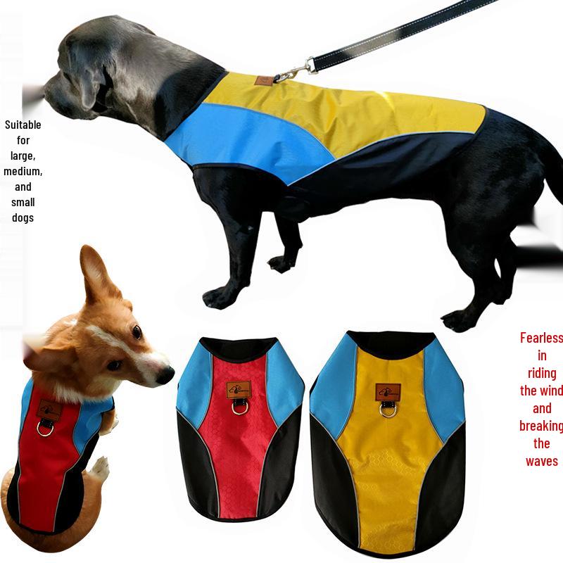Sports Edition Waterproof Dog Raincoat: Autumn/Winter Windproof, Plus Velvet Warmth S оранжевый