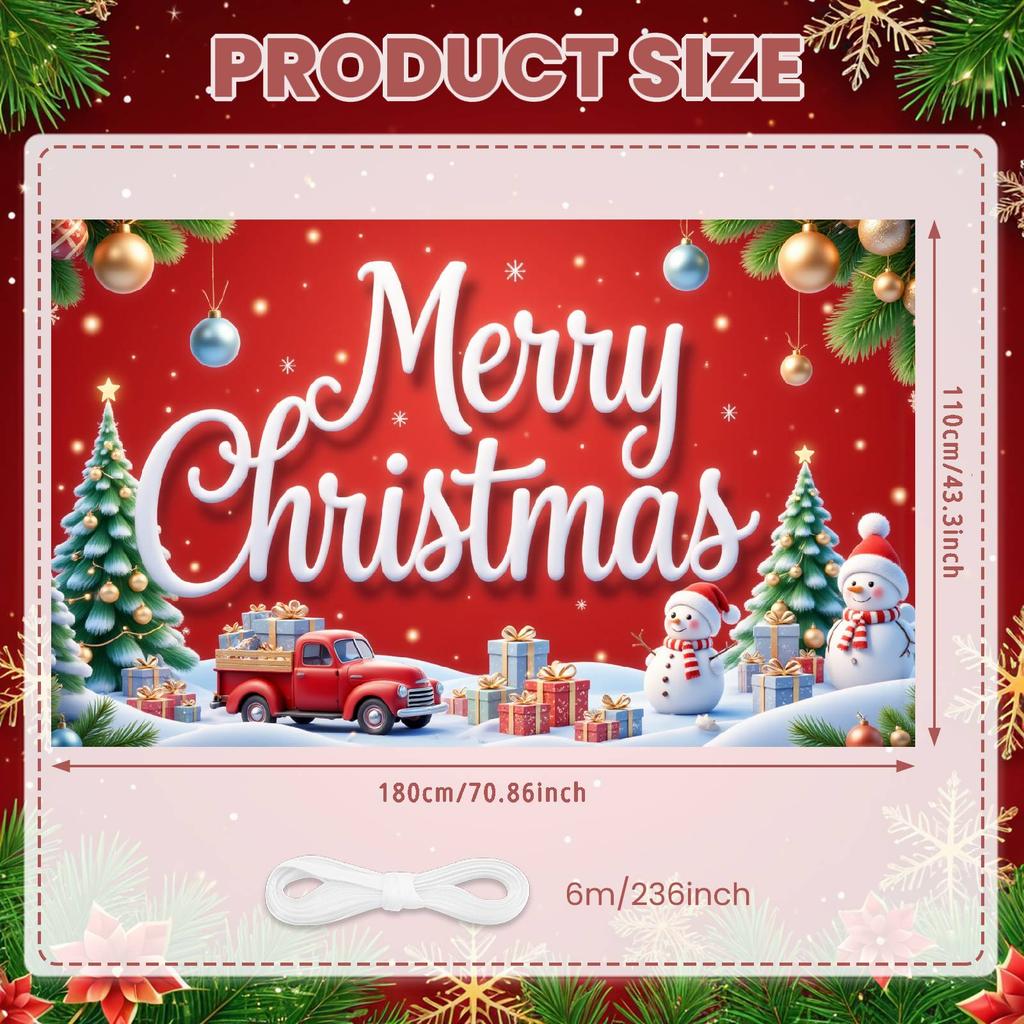 Christmas Party Banner Holiday Print Winter Holiday Banner Xmas Celebration Background Star Decorations Xmas Event Display