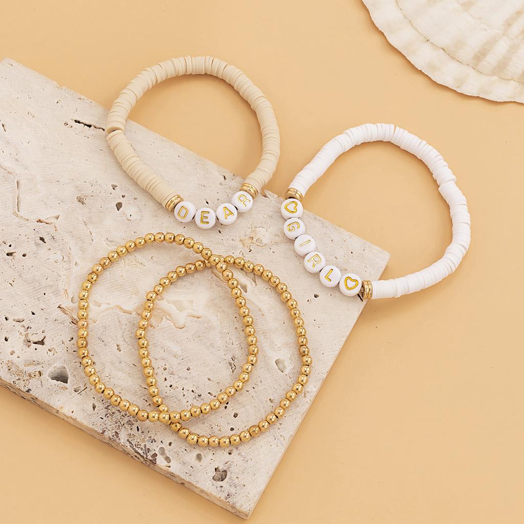BohemiaColorful Acrylic Hand Beaded Bracelet Women Elegant Temperament Wedding Banquet Jewelry Accessories
