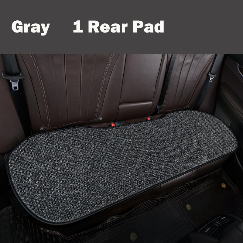 Flax Car Seat Cover Protector Linen Front Rear Back Cushion Protection Pad Mat With Storage Bag for Auto Interior Truck Suv Van