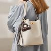 Leather Bag Pendant PU Leather Mini Bag Charm with Hand-Woven Rope