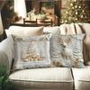 Soft Christmas Pillow Cover Christmas Tree Santa Pillow Cover Xmas Tree Pillowslip  Winter Decor