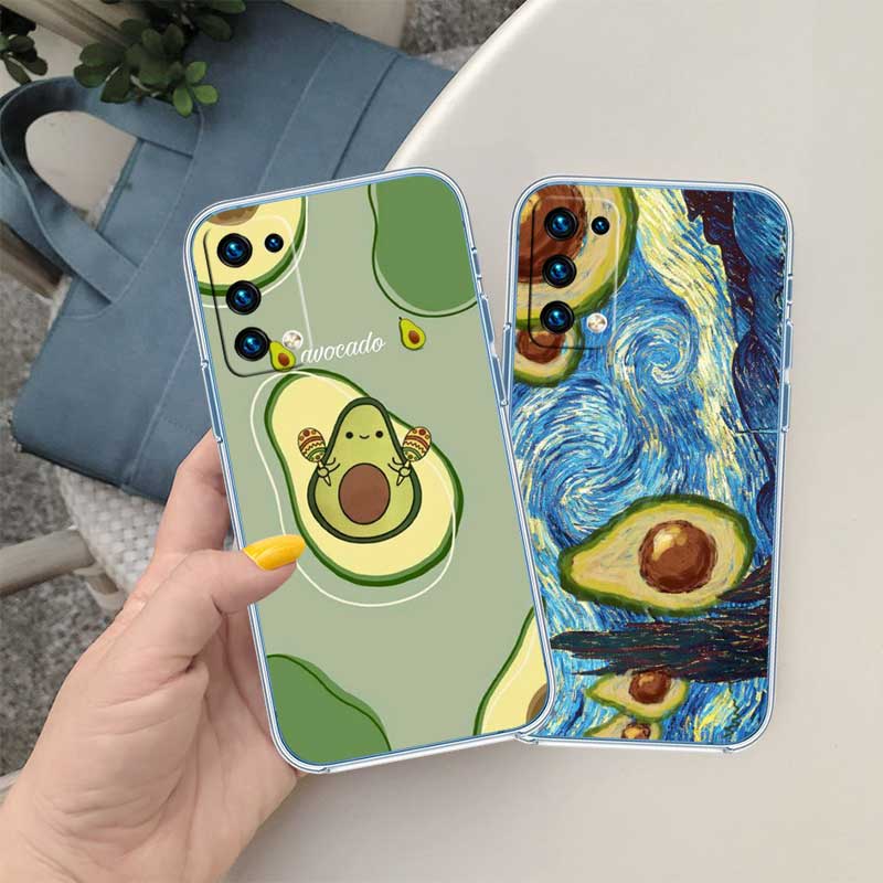 UP9 Avocado Fruits Transparent Phone Case for Samsung Galaxy A04 A04S A14 A23 A34 A54 M23 M33 M52 M53