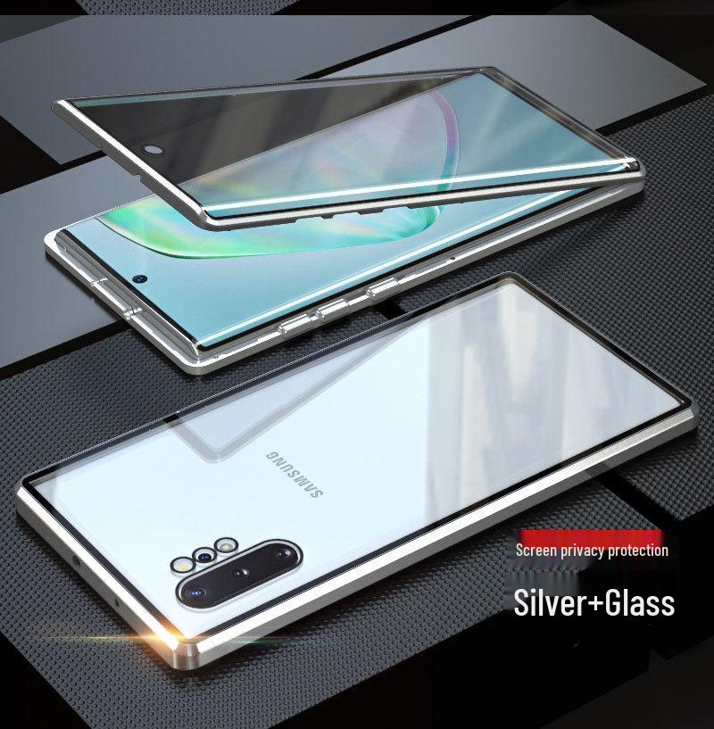 Samsung S25 Ultra Anti-Peep Magnetische Vollabdeckungs-Aluminiumlegierungs-Handyhülle (24 Plus, A55)