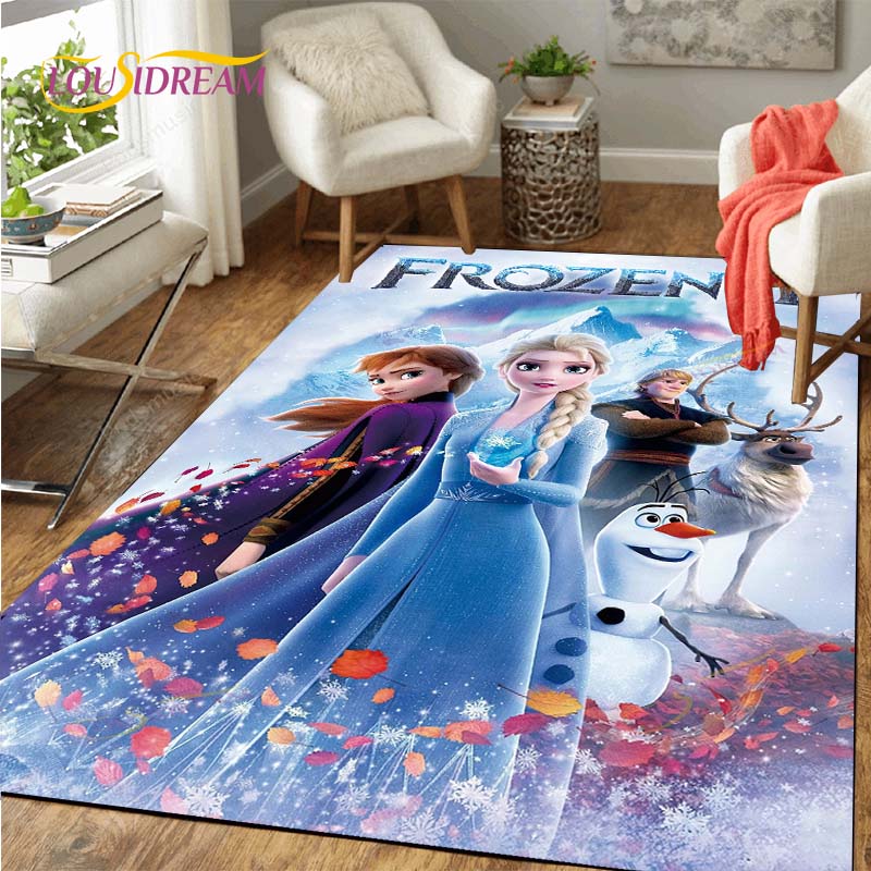 Frozen Carpet Anime Rug Kids Carpets Living Room Tea Table Mats Bedroom Rug Washable Floor Mats Household Area Mat Cute Rug