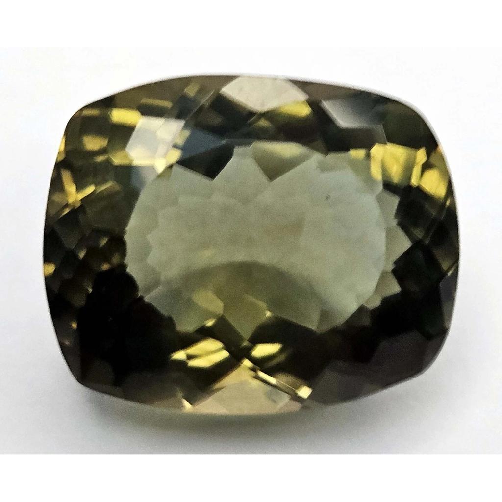Hiddenite Green 14-16 Ct Cushion Cut Certified Fabulous Loose Gemstone