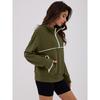 Fashionable Women's Hooded Sweatshirt Casual Pocket Top Loose Pullover
