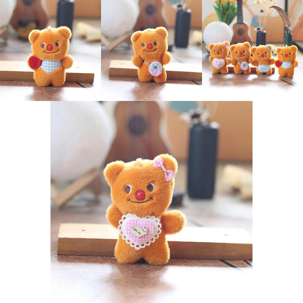 Butter Bear Plush Keychain Soft Toy With Cute Animal Design For Kids And Collectors