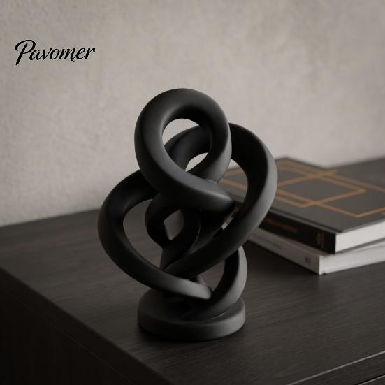 Artistic Shelf Display Piece Modern Abstract Twisted Statue, 3D Printed Infinity Twist Ornament, Minimalist Desktop Decorative Figurine Sculpture for