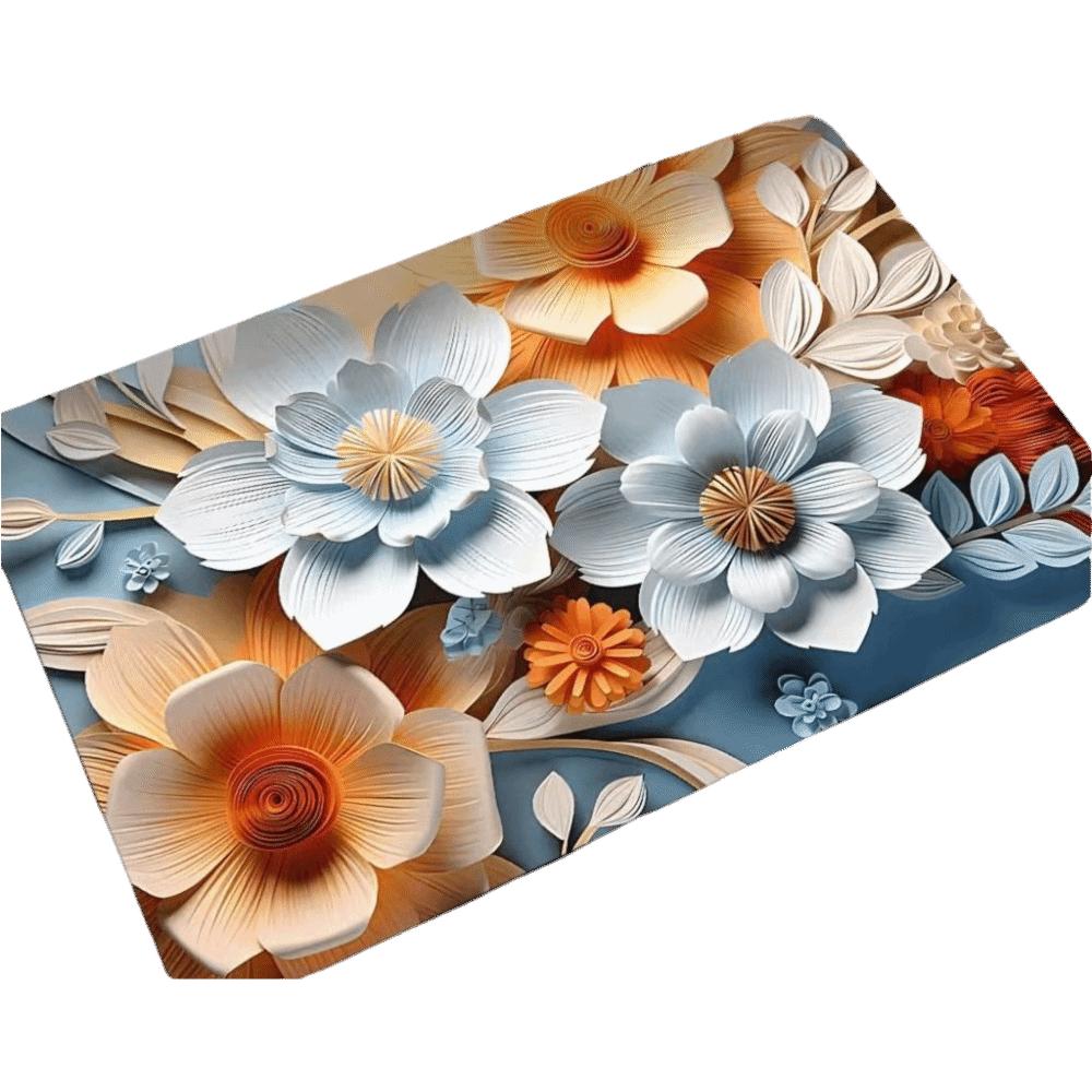 Durable 3D Bath Mat Diatomaceous Earth Absorbent Shower Doormat Anti Slip Oil Painting Bathroom Floor Mat Door