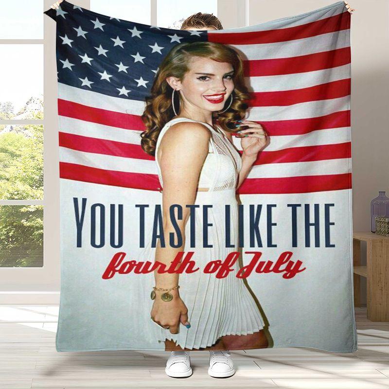 Sängerin Lana Del Rey Lizzy Grant Flanelldecke, Ultraweiche Warme Plüschdecke für Zuhause Schlafzimmer Bett Sofa Abdeckung Büro Camping Geschenk
