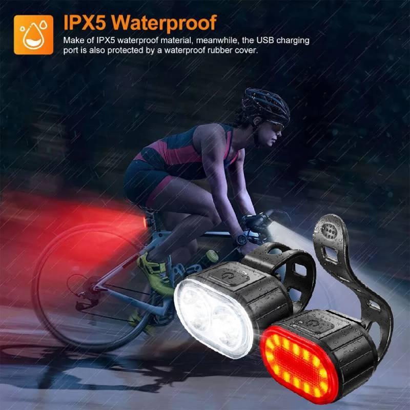 Night Mountain Cycling Bike Lights High Performance Bicycle Front Rear Lamp