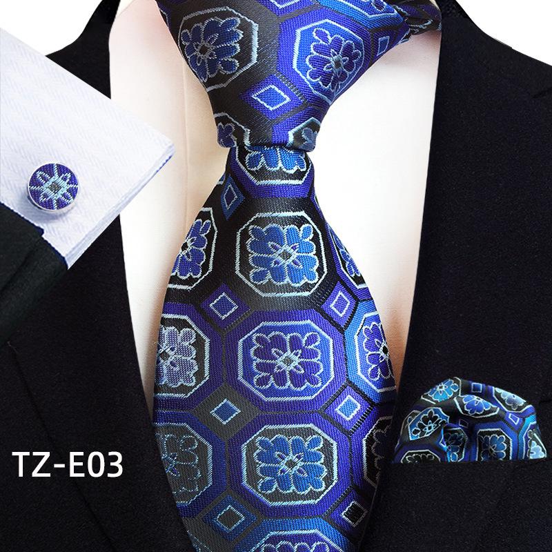 Paisley Tie, Pocket Square & Cufflinks Set – Men's Formal Wedding Accessories