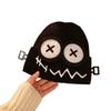 Cute funny fault robot wool hat female autumn and winter versatile personality warm big head circumference knitted hat male