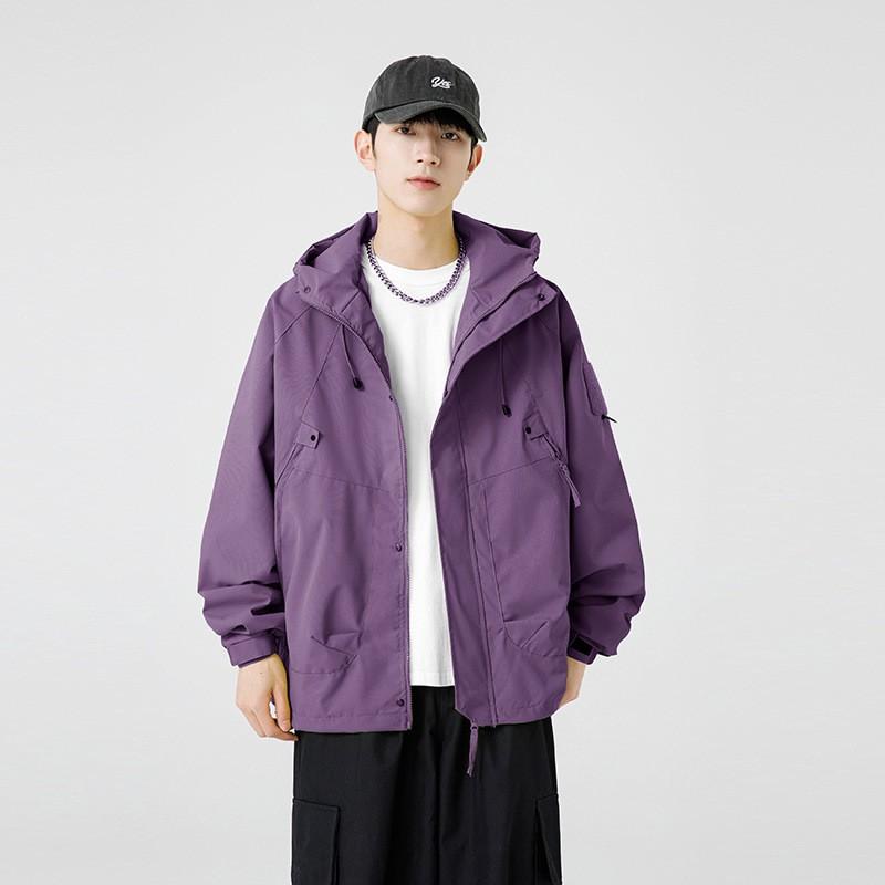 Veste Outdoor Imperméable Coupe-vent Unisexe Randonnée Camping Vélo Course en sentier Léger Respirant Imperméable