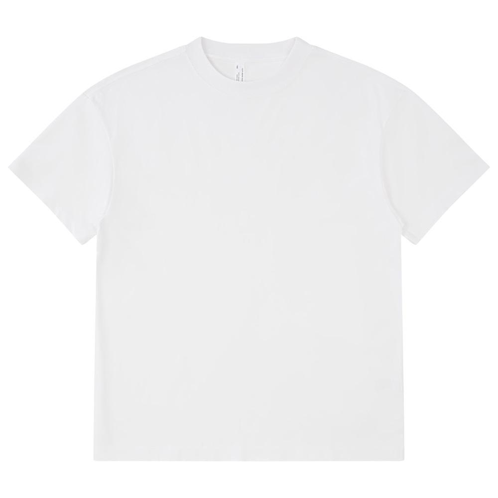 

Мужская футболка High Street Trendy из японского плотного хлопка, 275 г, короткие рукава, свободный крой, небольшой воротник, однотонный цвет. S