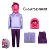 Costume Cosplay Personaggio Joy Inside Out 2 Cartone Animato Anime Set di Vestiti per Bambini e Bambine con Maschera Festa di Halloween Compleanno Tuta Cosplay Set