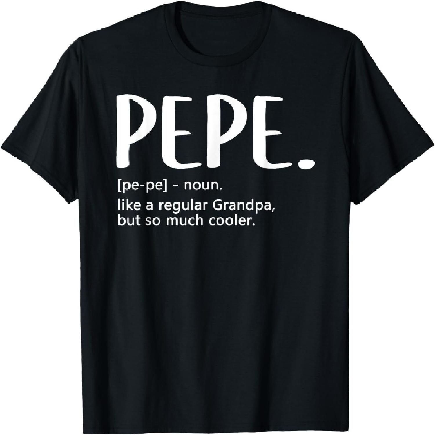 Футболки Pepe для мужчин Идея на День отца Обычная футболка Дедушка Пепе S