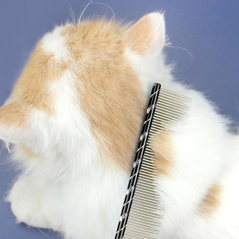 1pc Professional Pet Dematting Comb with Long & Short Teeth for Dogs,Cats -Knot & Loose Hair Removal,Lightweight & Portable