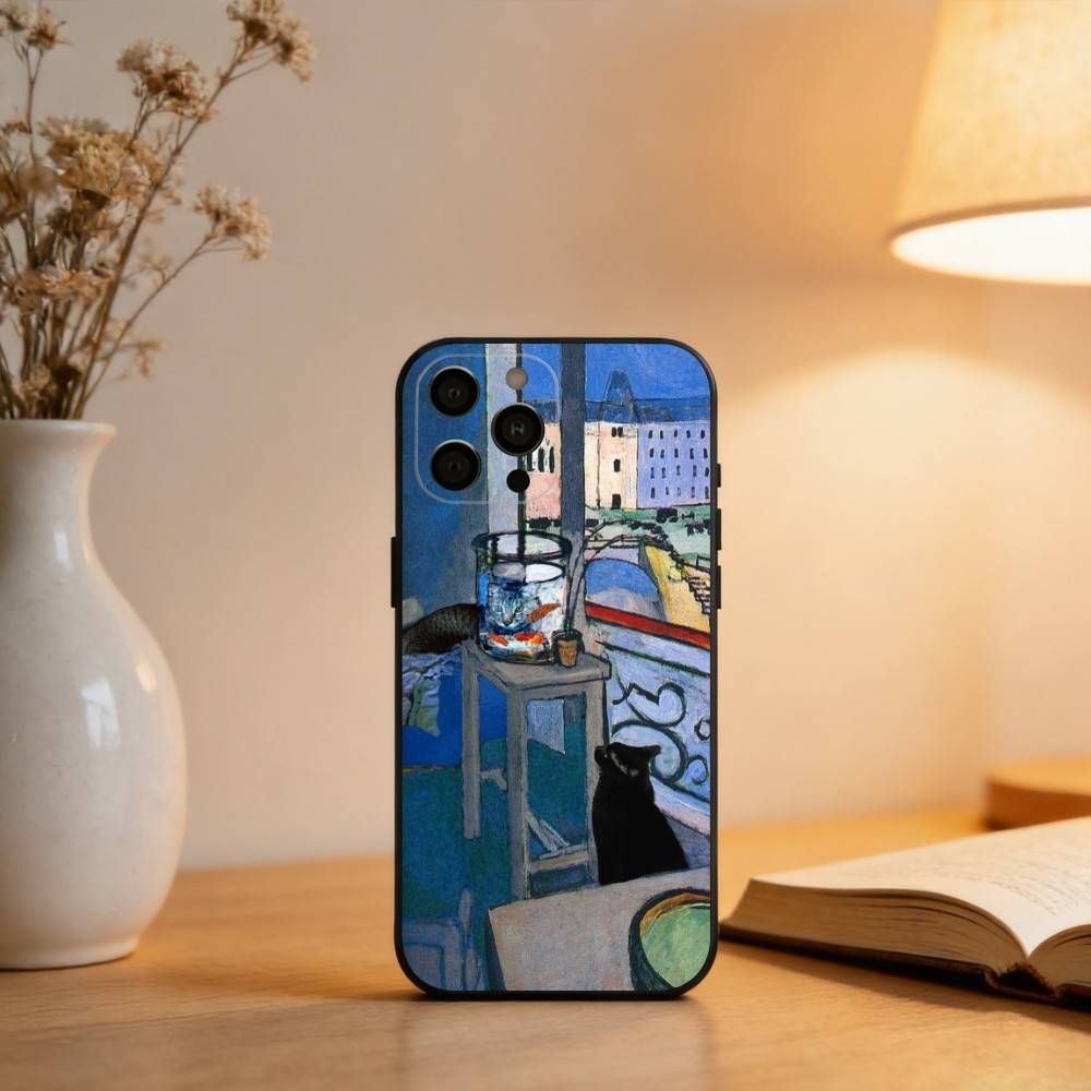 H-Henri M-Matisse Art PaI Phone Case For iPhone 17,16,15,14,13,12,11 Plus,Pro Max,XS,Soft Silicone Black Cover