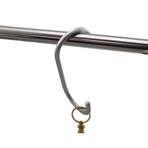 Hilogic TQOOL S-Hooks, Aluminum Right-Angle S-Hooks, Large, Silver, Pack of 2 (Product Code: 95369)