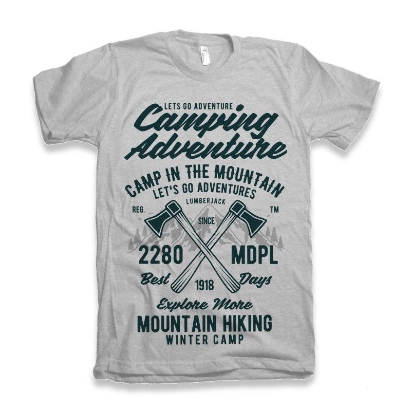 

Camping Adventure T-Shirt. 100% Cotton Premium Tee New XL