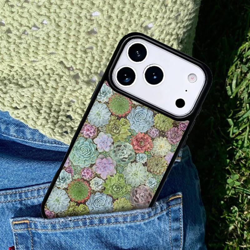 Cactus Plants Succulents Phone Case Cover for IPhone 11 12 13 14 15 16e 17 Pro Max Coque for IPhone 17 Air