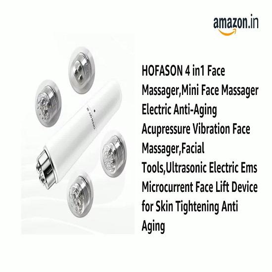 4 in1 Face Massager,Mini Face Massager Electric Anti-Aging Acupressure Vibration Face Massager,Facial Tools,Ultrasonic Electric
