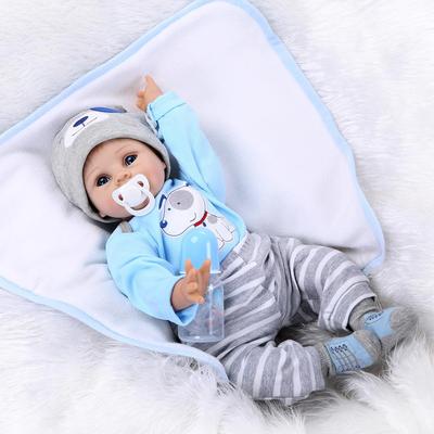 55CM Kawaii Kinder Reborn Babypuppe Silikon lebensechtes Geschenk